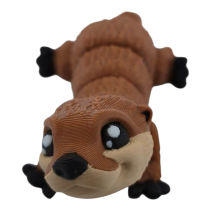 Brown River Otter 3D printed collectible - view 4