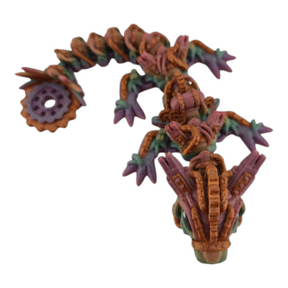 Baby Steampunk Dragon – 6" Articulated Fantasy Collectible | 3D Printed Mechanical-Inspired Desk & Shelf Decor