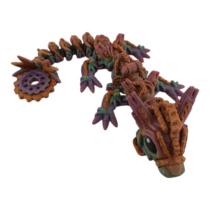 Baby Steampunk Dragon – 6" Articulated Fantasy Collectible | 3D Printed Mechanical-Inspired Desk & Shelf Decor
