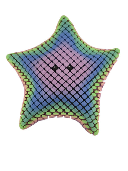 Flexible Pixel Starfish – Large 6.5" Articulated Sea Star Fidget Figure