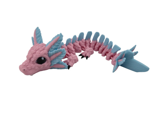 Baby Axolotl Dragon – 3D Printed Articulated Fantasy Figurine | Adorable Aquatic Collectible by Cinderwing3D