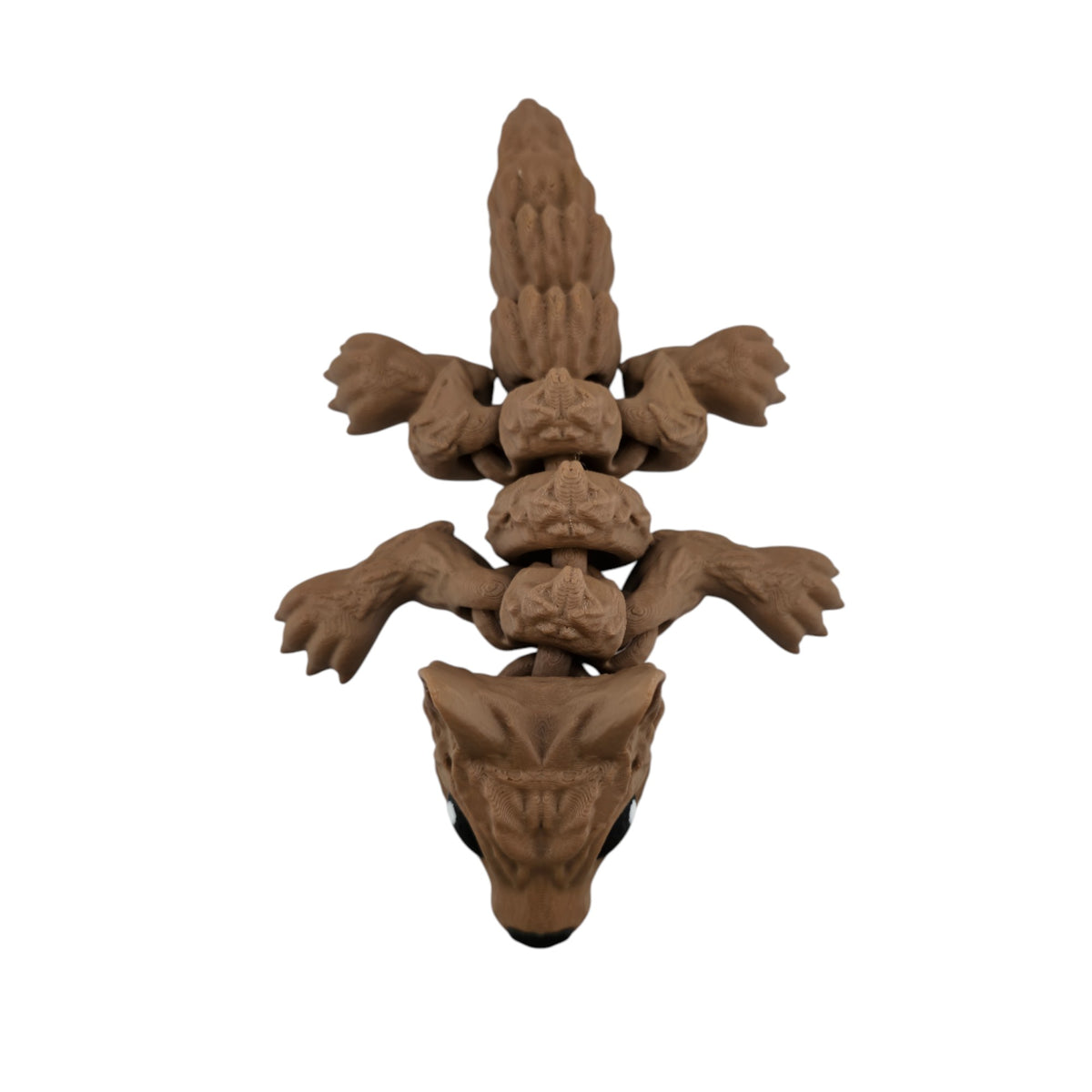 Brown Tiny Wolf Pup full length top view
