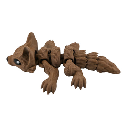 Brown Tiny Wolf Pup right side view