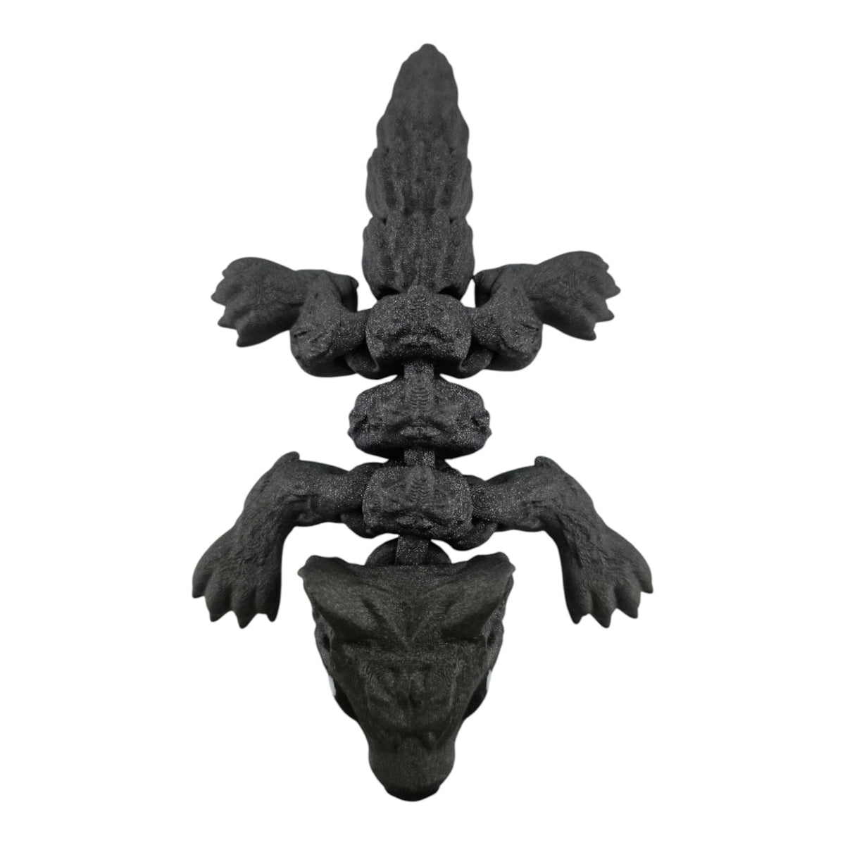 Galaxy Black Tiny Wolf Pup full body view