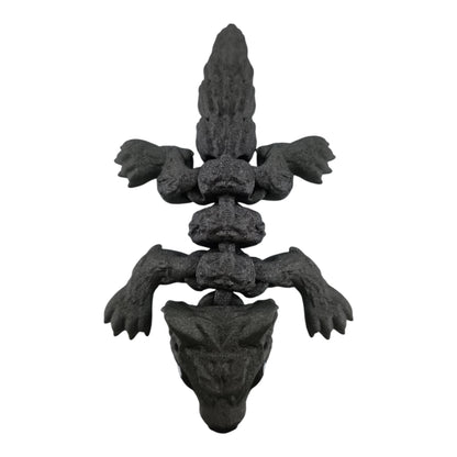 Galaxy Black Tiny Wolf Pup full body view