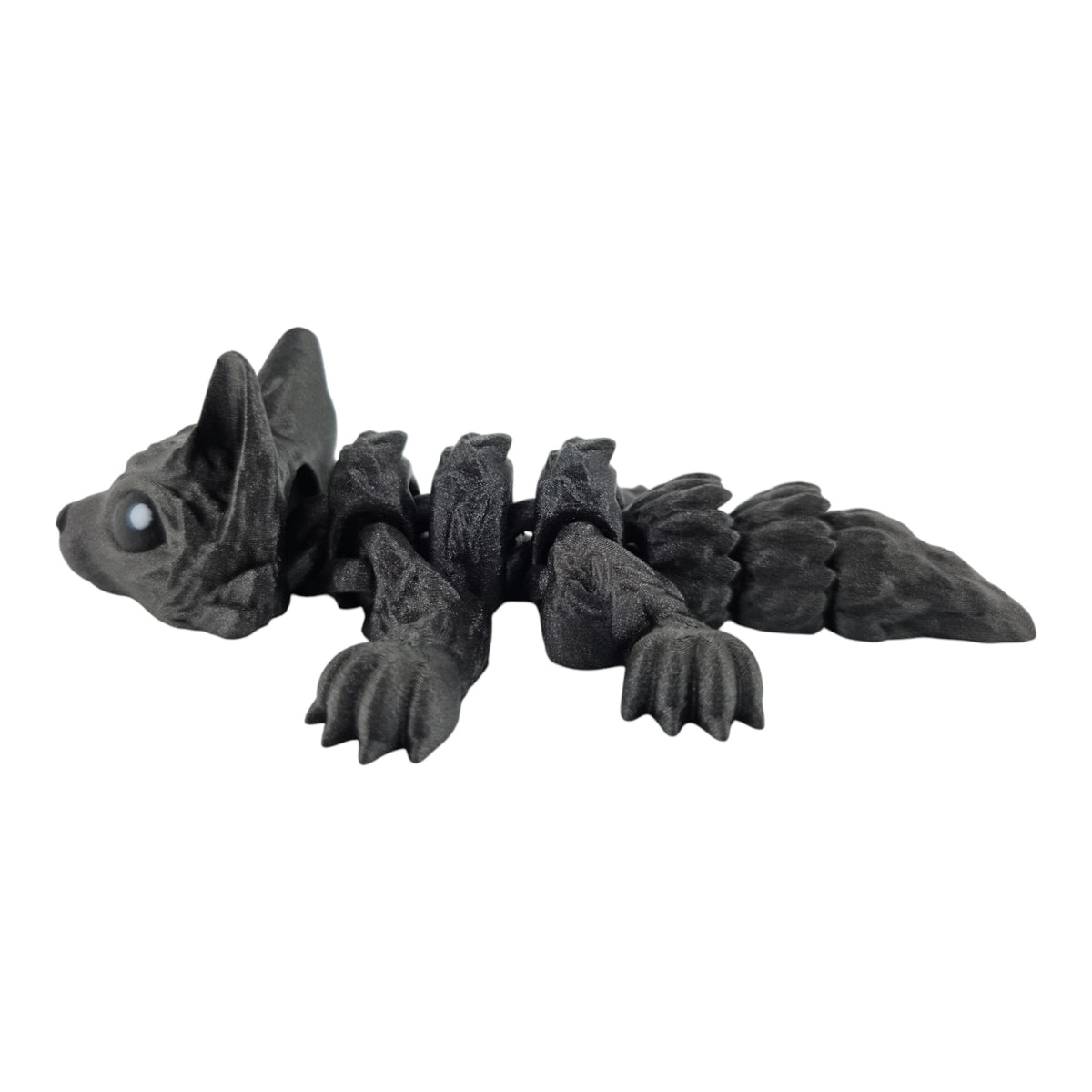 Galaxy Black Tiny Wolf Pup side view