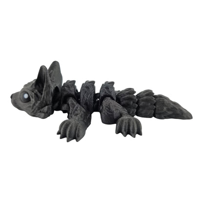 Galaxy Black Tiny Wolf Pup side view