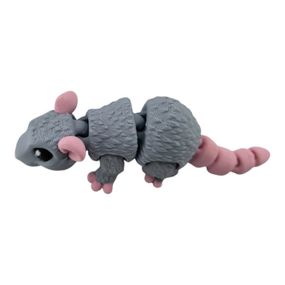 Gray and pink Rat 3D printed collectible - view 5