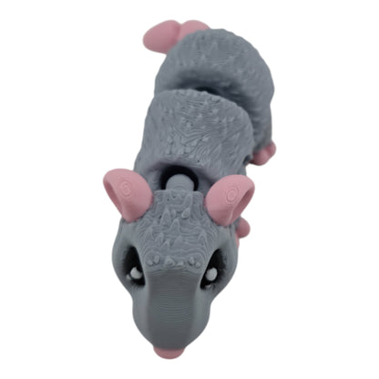 Gray and pink Rat 3D printed collectible - view 6