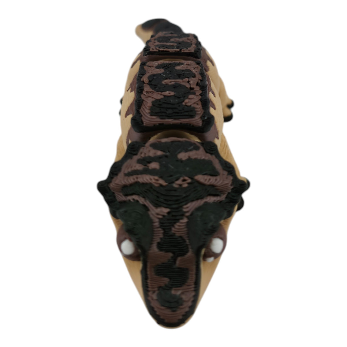 Brown and black Crested Gecko 3D printed collectible - view 3
