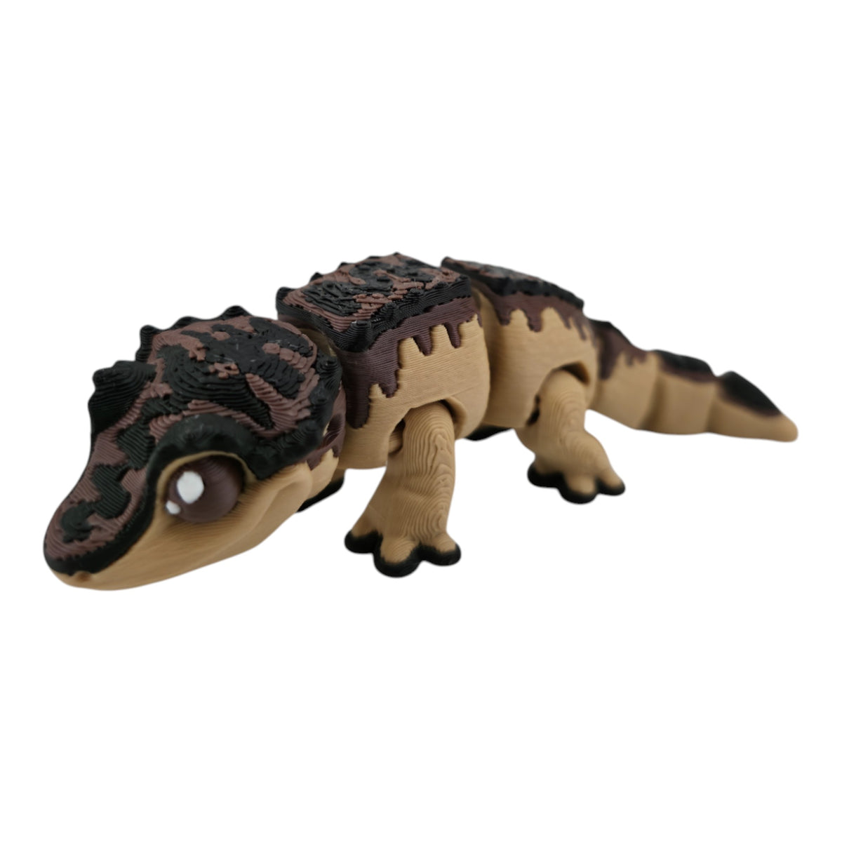 Brown and black Crested Gecko 3D printed collectible - view 5