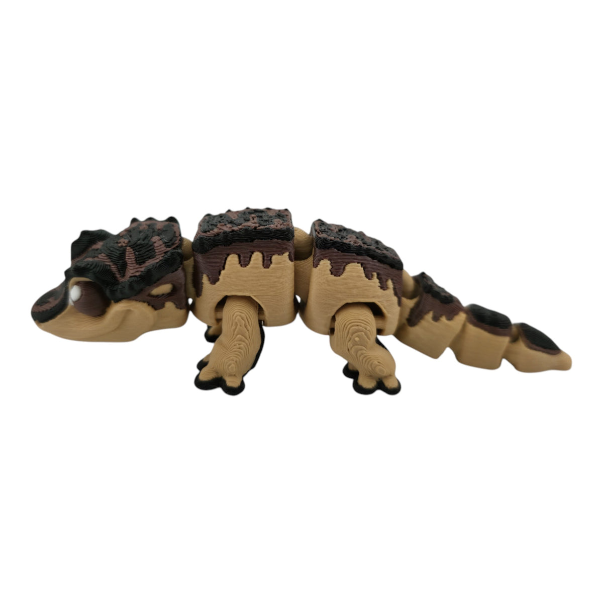 Brown and black Crested Gecko 3D printed collectible - view 6