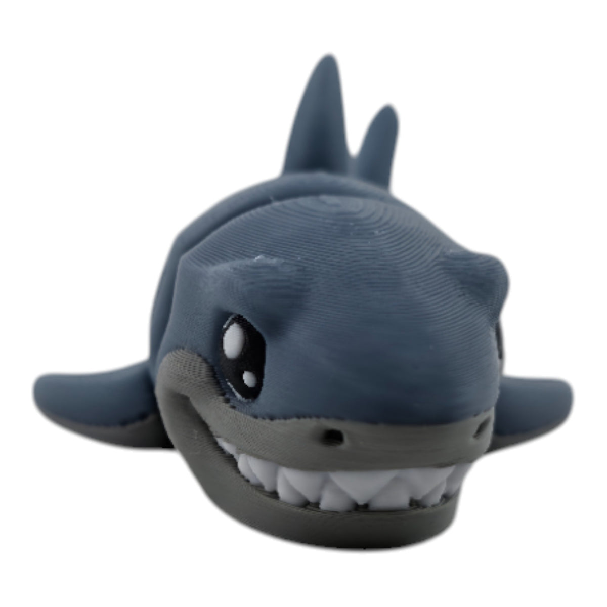 Blue gray and white Great White Shark 3D printed collectible - view 2
