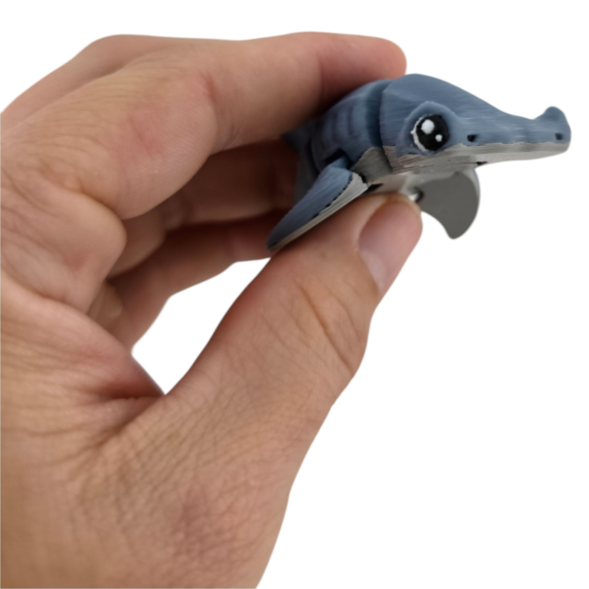 Blue gray Hammerhead Shark 3D printed collectible - view 1