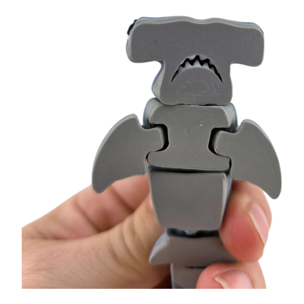 Blue gray Hammerhead Shark 3D printed collectible - view 2