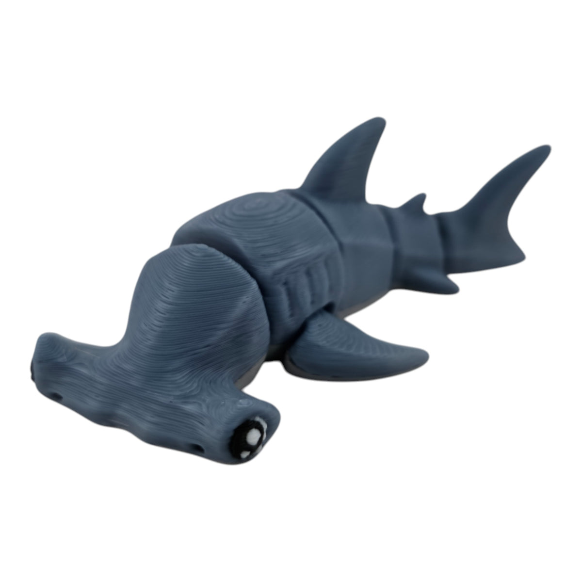 Blue gray Hammerhead Shark 3D printed collectible - view 3