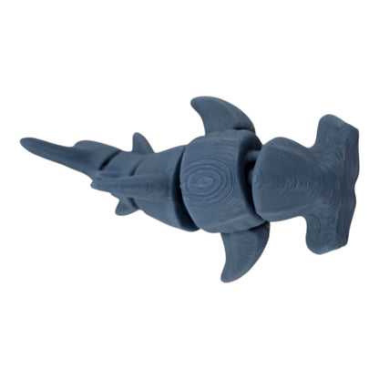 Blue gray Hammerhead Shark 3D printed collectible - view 5
