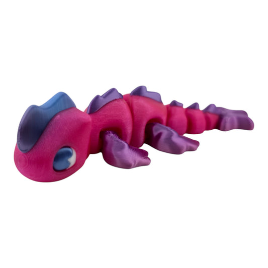 Lochi the Sea Dragon – 3D Printed Articulated Fantasy Figurine | Pink Ocean Monster Collectible