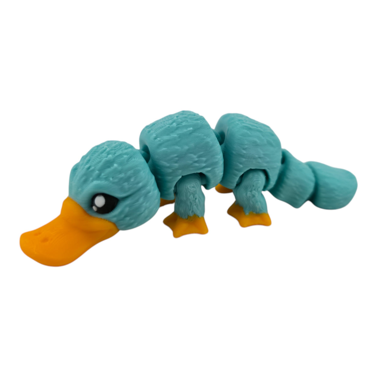 Teal and orange Platypus 3D printed collectible - view 2