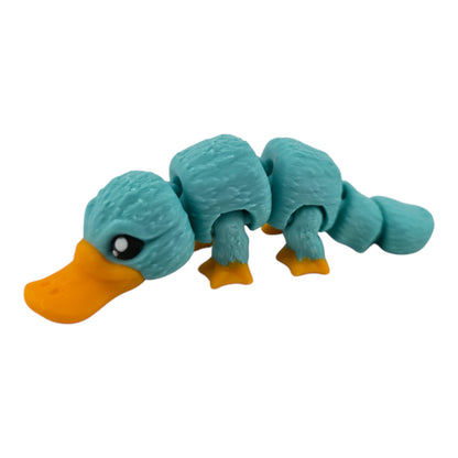 Teal and orange Platypus 3D printed collectible - view 2