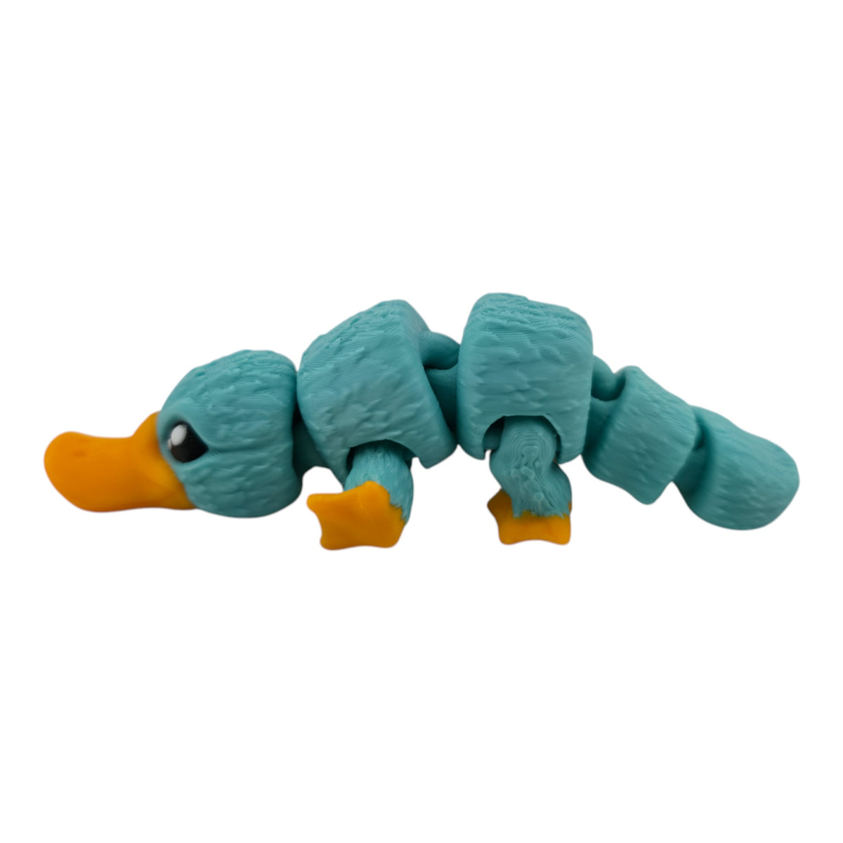 Teal and orange Platypus 3D printed collectible - view 3