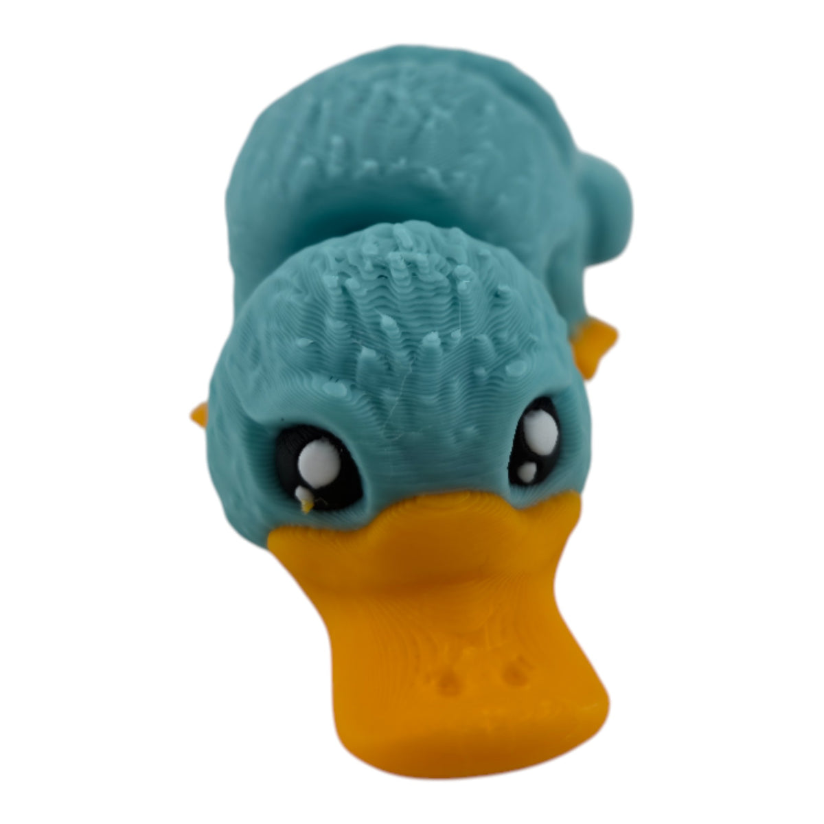 Teal and orange Platypus 3D printed collectible - view 4