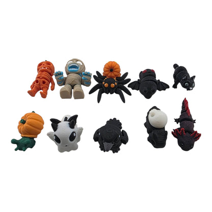 Halloween Webbed Egg Critter Set – 10-Piece Mini Creature Collection | 3D Printed Seasonal Figurines by The Geek Galleria