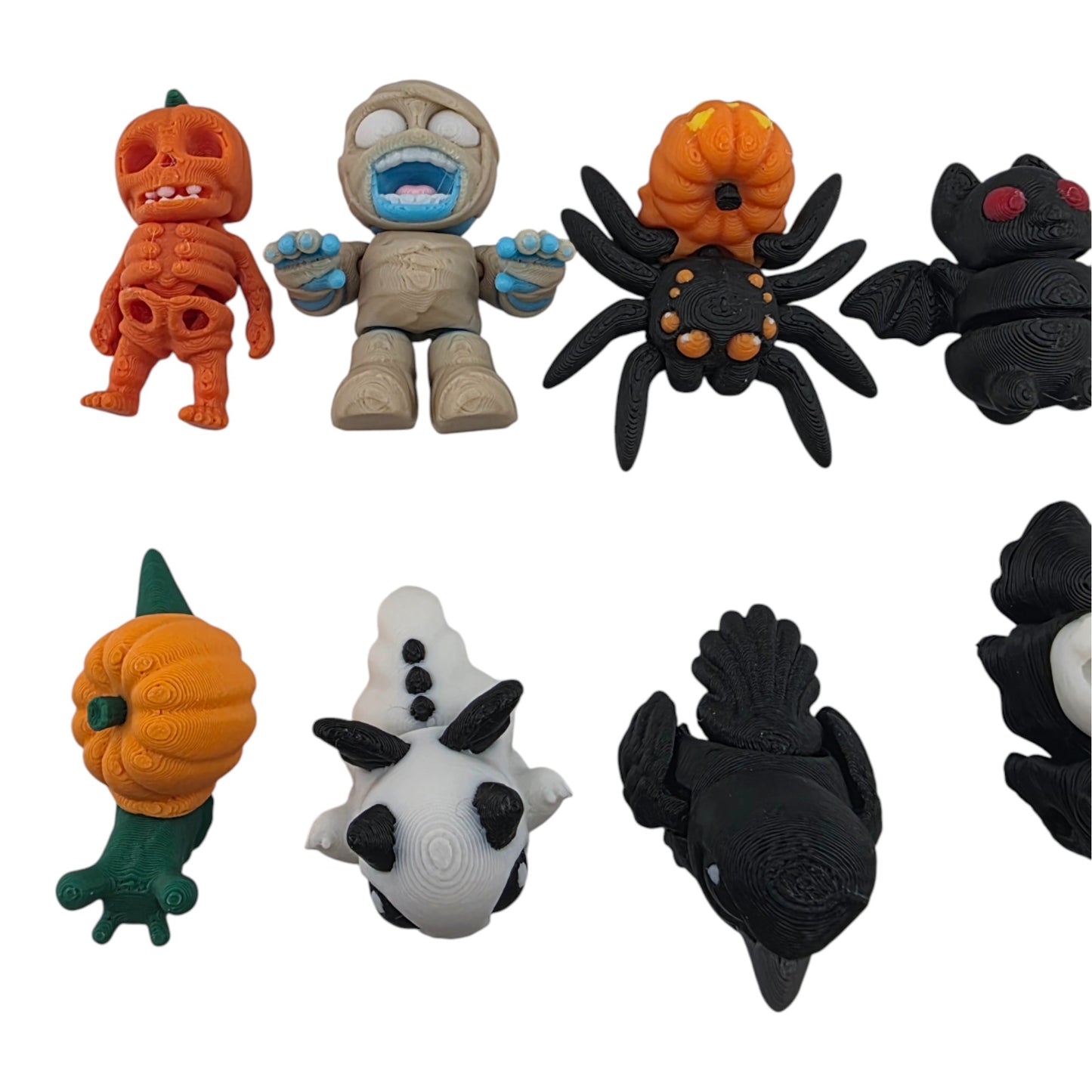 Halloween Webbed Egg Critter Set – 10-Piece Mini Creature Collection | 3D Printed Seasonal Figurines by The Geek Galleria