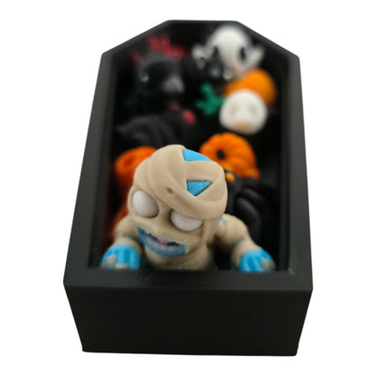 Halloween Coffin Critter Set – 10-Piece Mini Creature Collection | 3D Printed Seasonal Figurines by The Geek Galleria