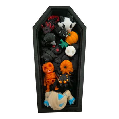 Halloween Coffin Critter Set – 10-Piece Mini Creature Collection | 3D Printed Seasonal Figurines by The Geek Galleria