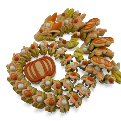 Adult Pumpkin Cookie Dragon – Articulated 3D Printed Fantasy Creature