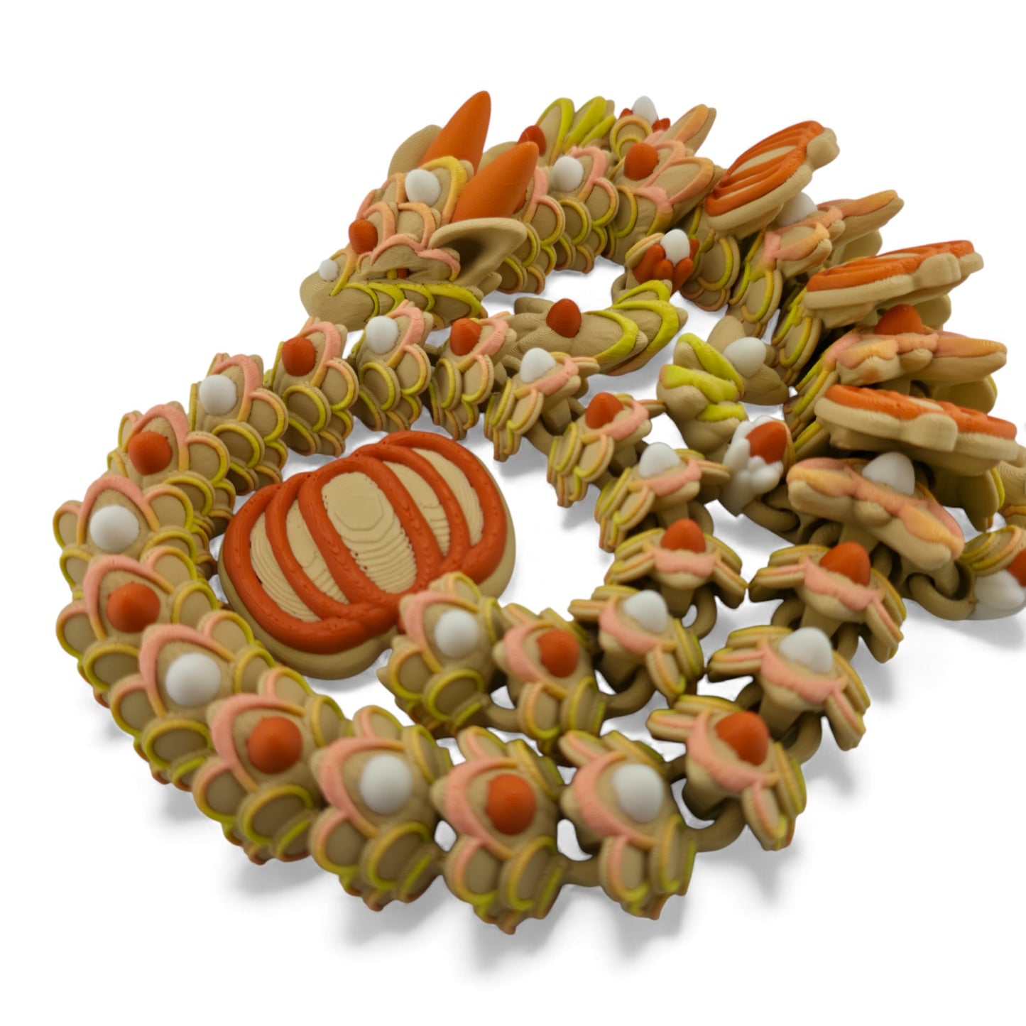 Adult Pumpkin Cookie Dragon – Articulated 3D Printed Fantasy Creature