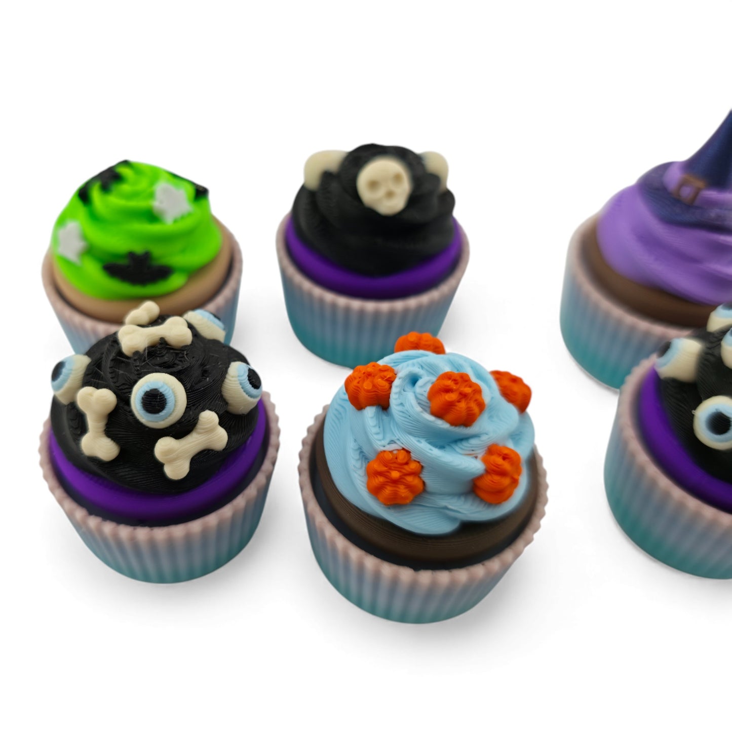Halloween 3D Cupcake Fidget Clicker – 3D Printed Mechanical Click Sensory Pad for Desk, Stress Relief, Anxiety, ADHD