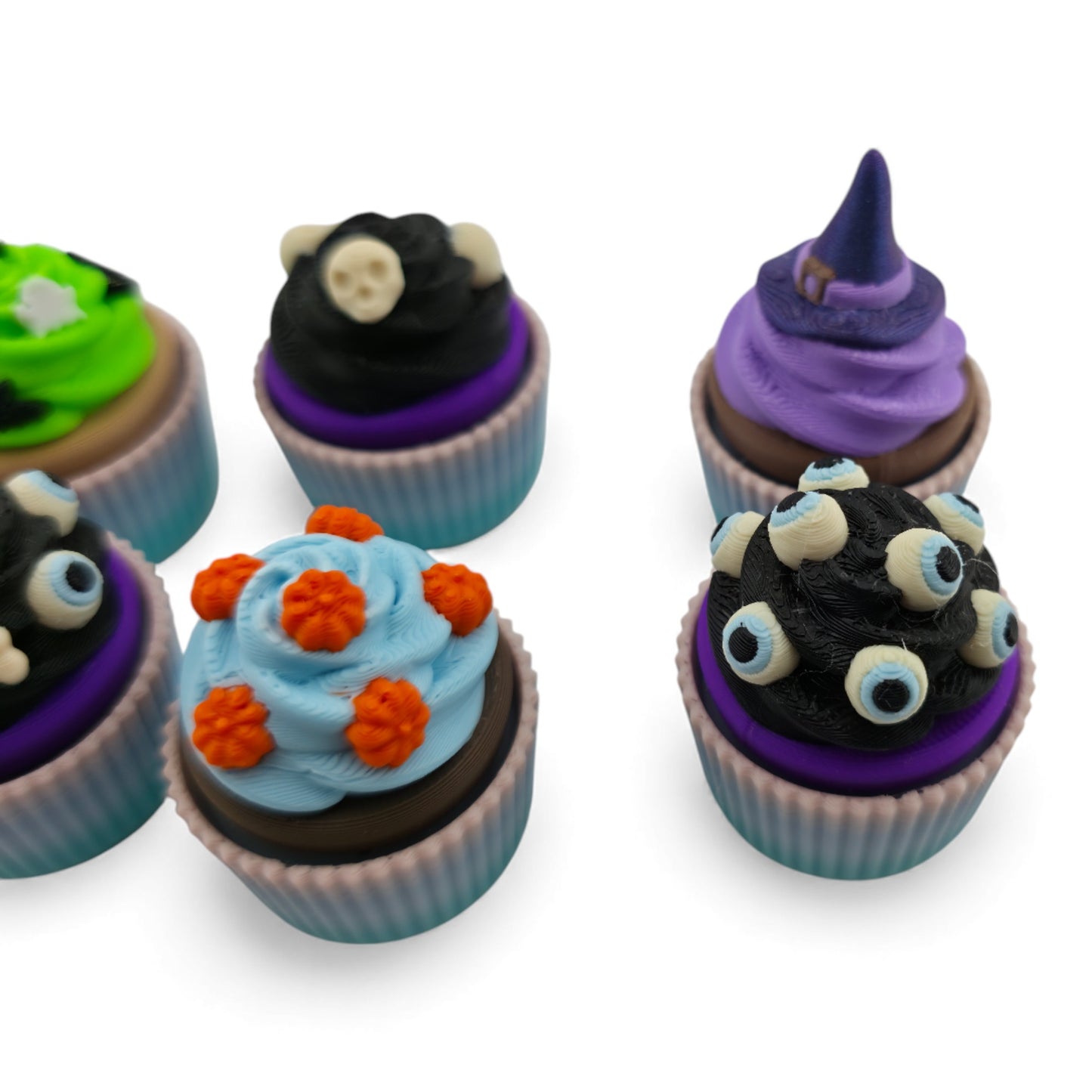 Halloween 3D Cupcake Fidget Clicker – 3D Printed Mechanical Click Sensory Pad for Desk, Stress Relief, Anxiety, ADHD