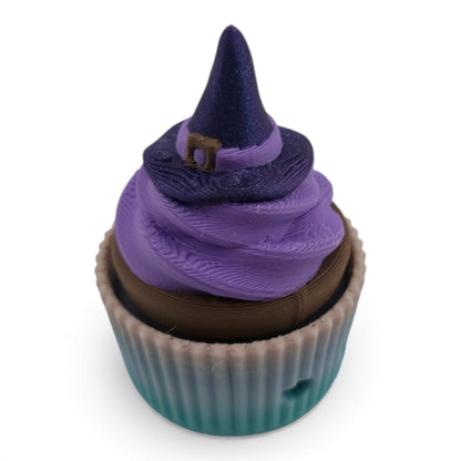 Halloween 3D Cupcake Fidget Clicker – 3D Printed Mechanical Click Sensory Pad for Desk, Stress Relief, Anxiety, ADHD
