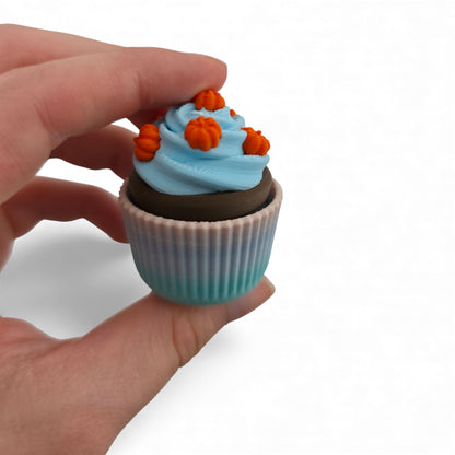 Halloween 3D Cupcake Fidget Clicker – 3D Printed Mechanical Click Sensory Pad for Desk, Stress Relief, Anxiety, ADHD