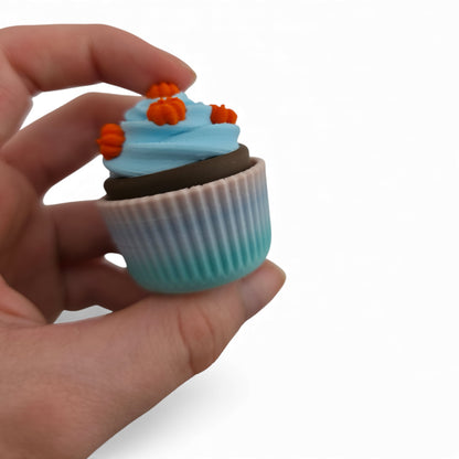 Halloween 3D Cupcake Fidget Clicker – 3D Printed Mechanical Click Sensory Pad for Desk, Stress Relief, Anxiety, ADHD