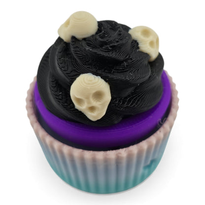 Halloween 3D Cupcake Fidget Clicker – 3D Printed Mechanical Click Sensory Pad for Desk, Stress Relief, Anxiety, ADHD
