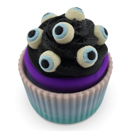 Halloween 3D Cupcake Fidget Clicker – 3D Printed Mechanical Click Sensory Pad for Desk, Stress Relief, Anxiety, ADHD