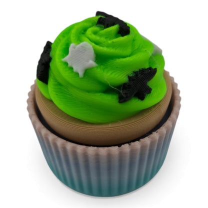 Halloween 3D Cupcake Fidget Clicker – 3D Printed Mechanical Click Sensory Pad for Desk, Stress Relief, Anxiety, ADHD