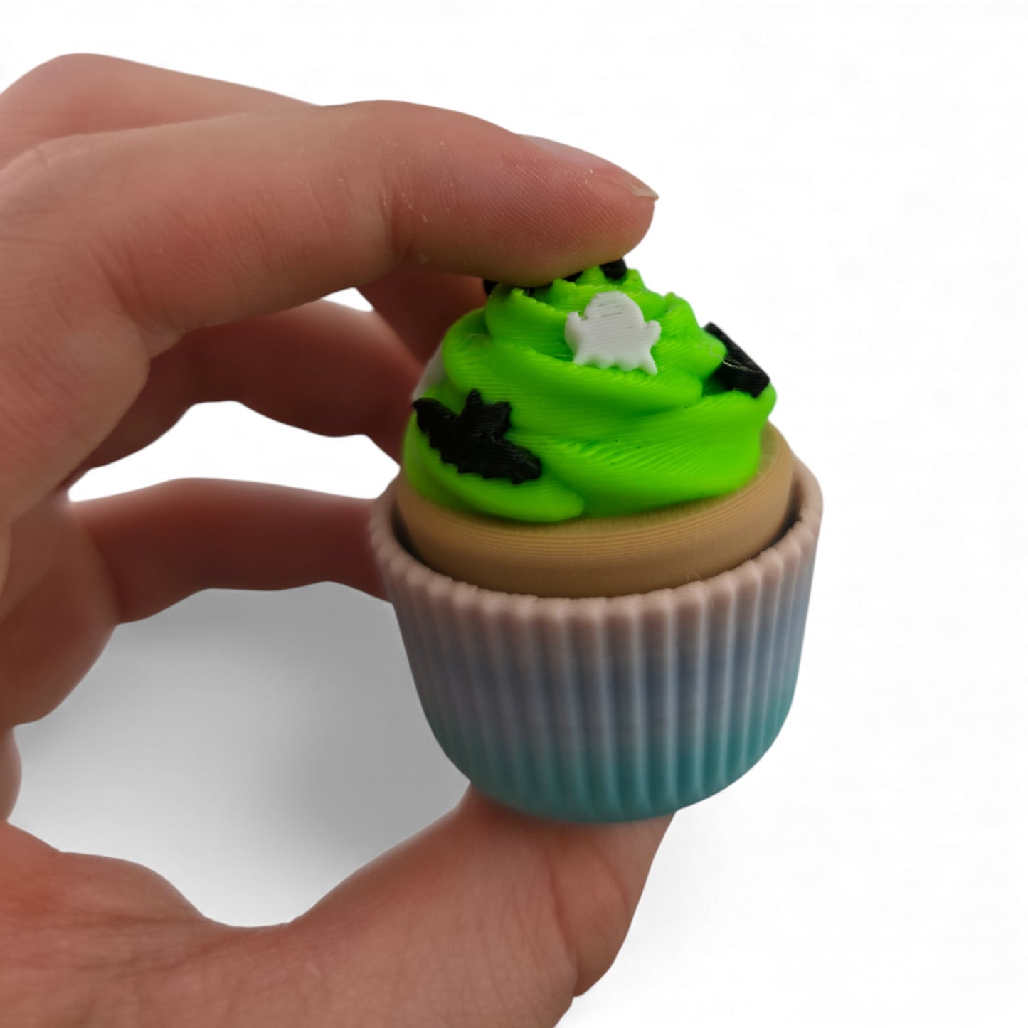 Halloween 3D Cupcake Fidget Clicker – 3D Printed Mechanical Click Sensory Pad for Desk, Stress Relief, Anxiety, ADHD