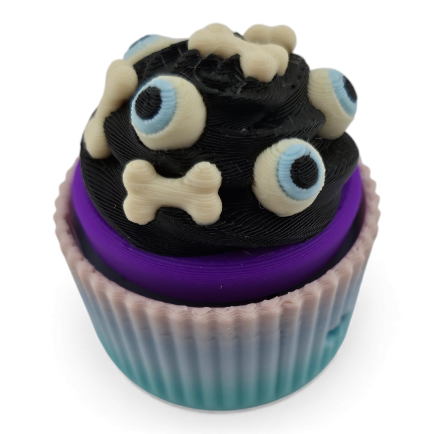 Halloween 3D Cupcake Fidget Clicker – 3D Printed Mechanical Click Sensory Pad for Desk, Stress Relief, Anxiety, ADHD