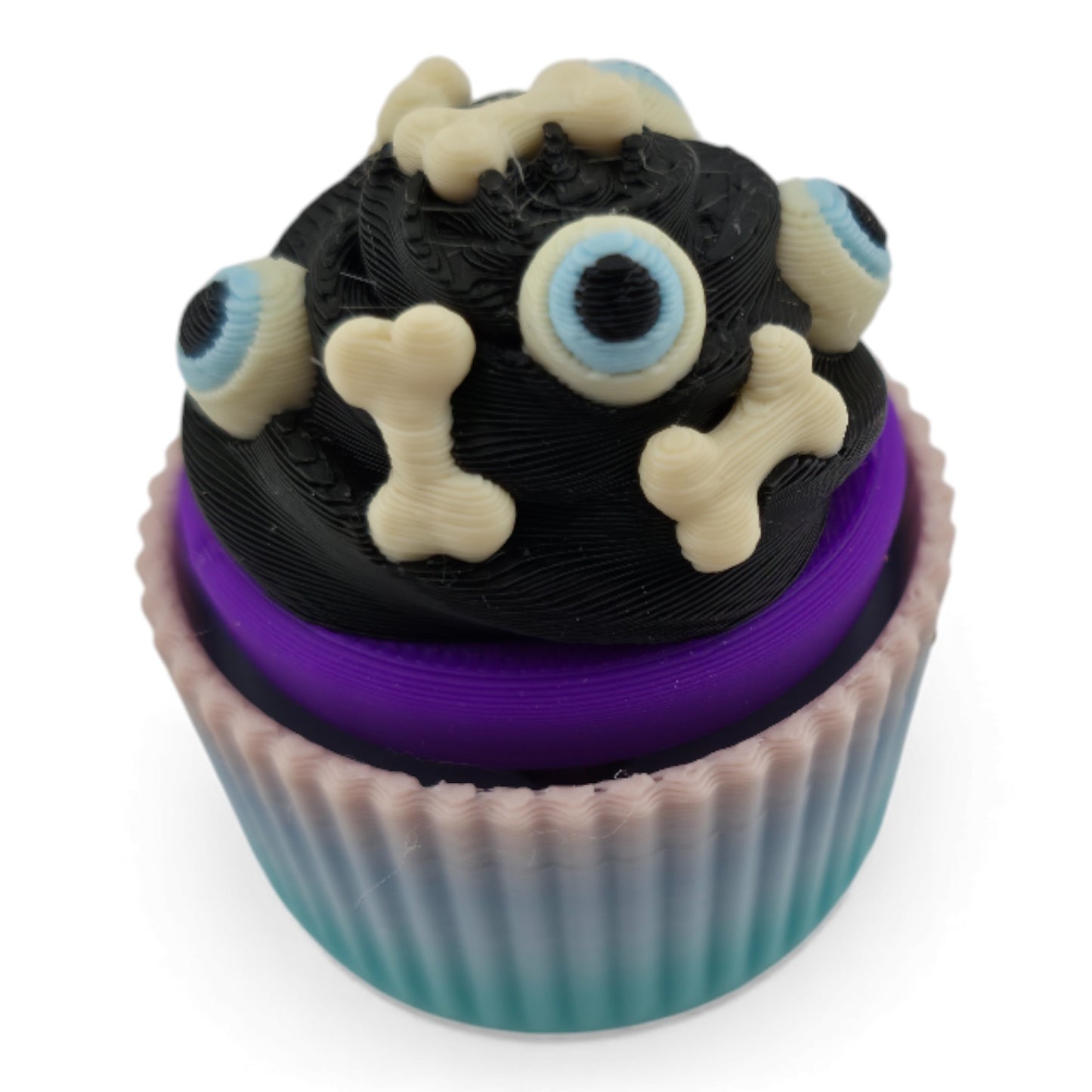 Halloween 3D Cupcake Fidget Clicker – 3D Printed Mechanical Click Sensory Pad for Desk, Stress Relief, Anxiety, ADHD