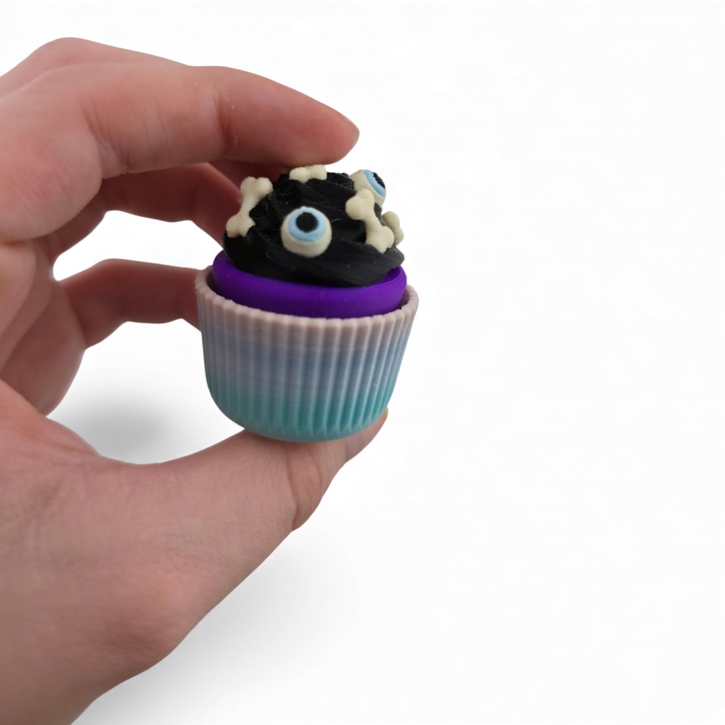 Halloween 3D Cupcake Fidget Clicker – 3D Printed Mechanical Click Sensory Pad for Desk, Stress Relief, Anxiety, ADHD