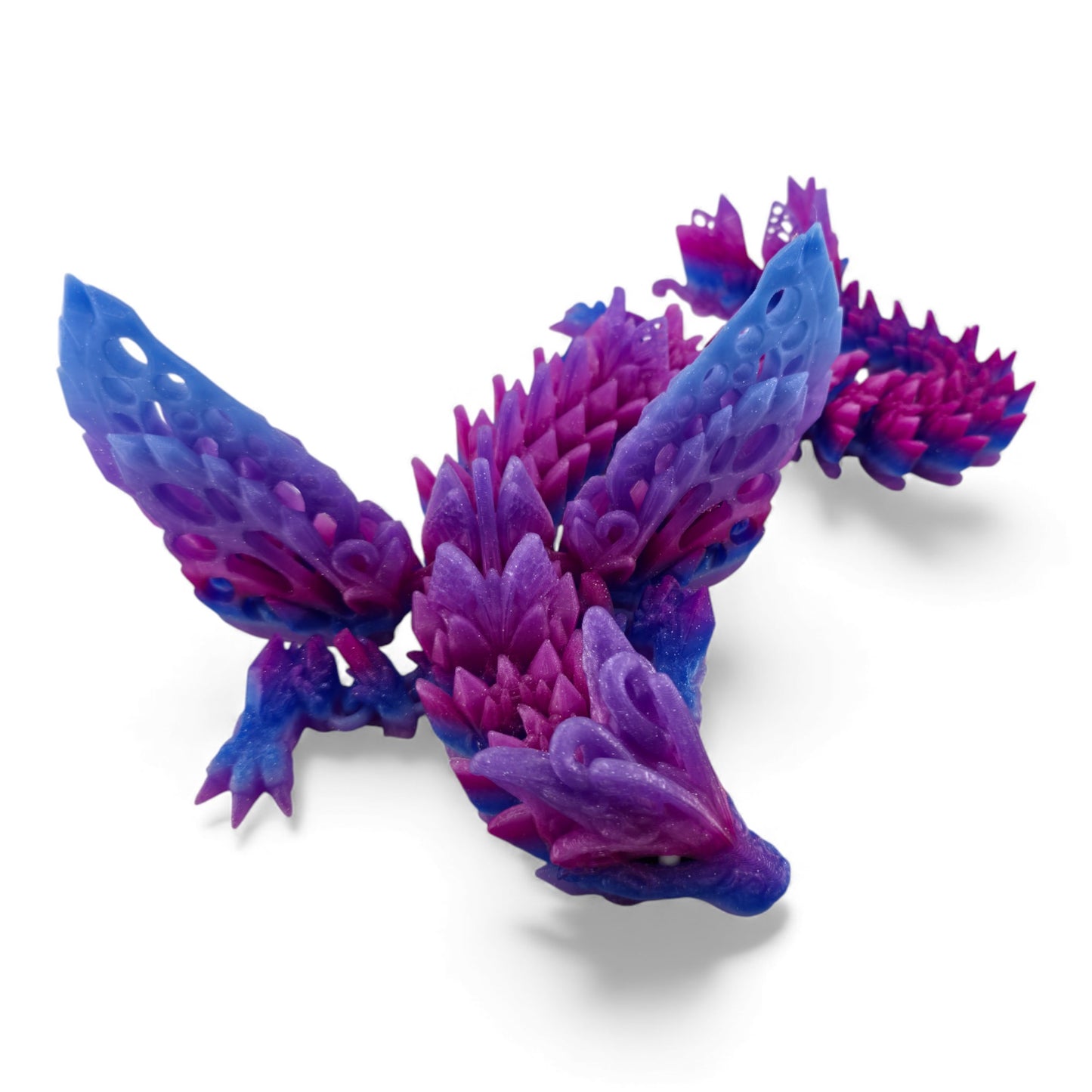 Fae Dragon – Twinkling Flower Lavender Gradient Articulated 3D Printed Fantasy Creature (Copy)