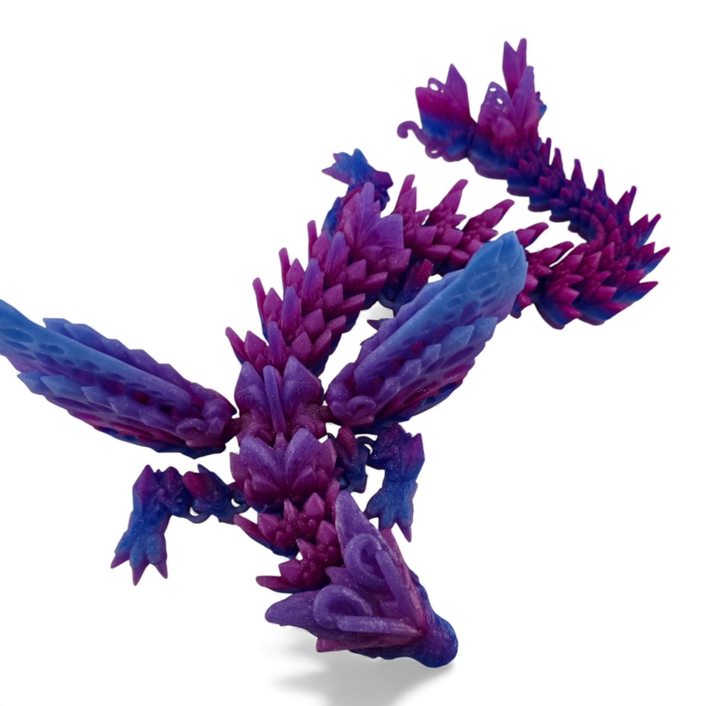 Fae Dragon – Twinkling Flower Lavender Gradient Articulated 3D Printed Fantasy Creature (Copy)