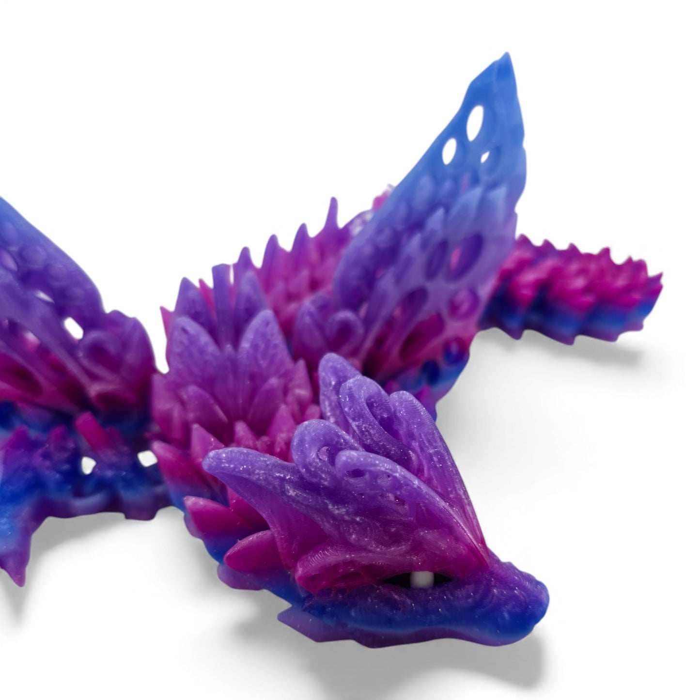 Fae Dragon – Twinkling Flower Lavender Gradient Articulated 3D Printed Fantasy Creature (Copy)