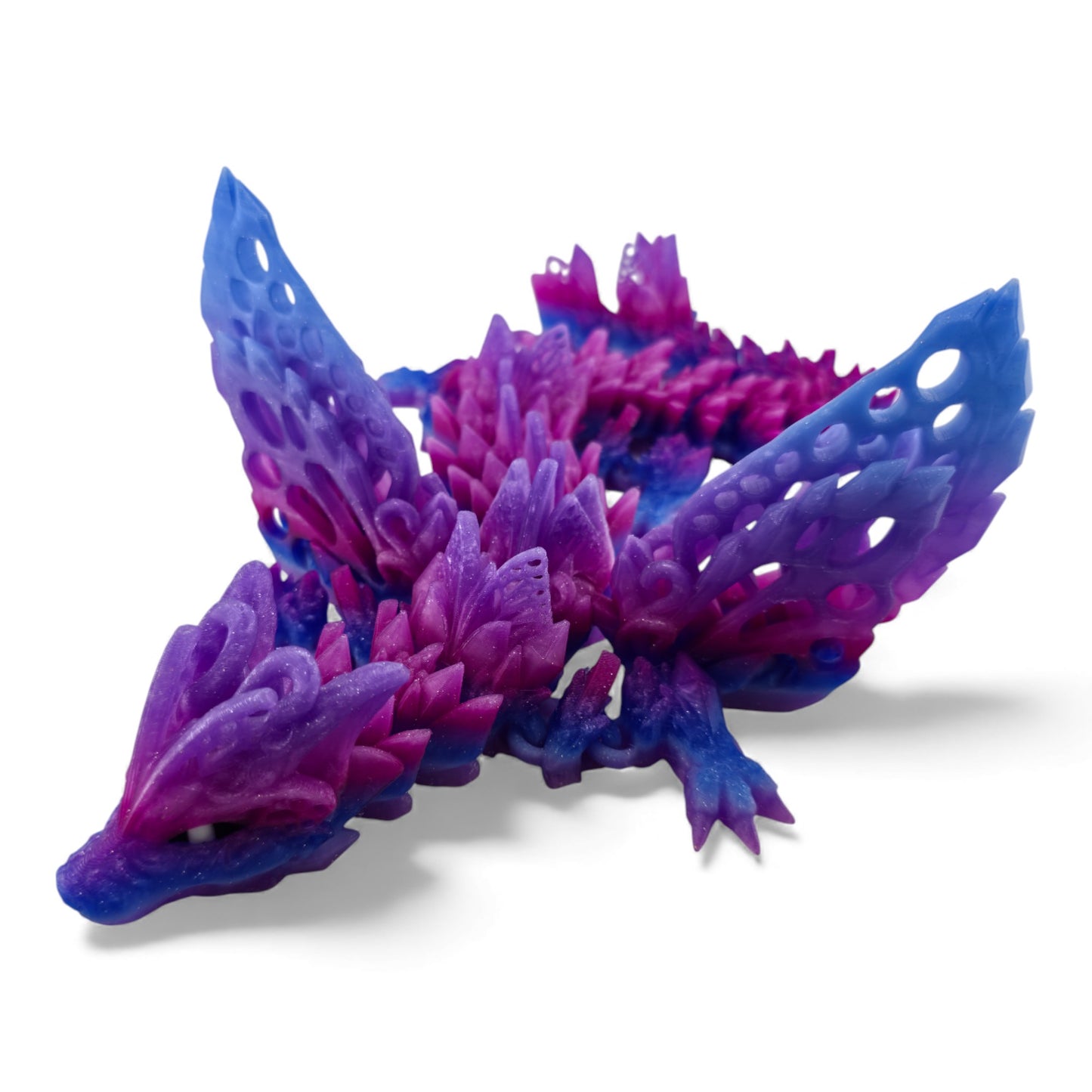Fae Dragon – Twinkling Flower Lavender Gradient Articulated 3D Printed Fantasy Creature (Copy)