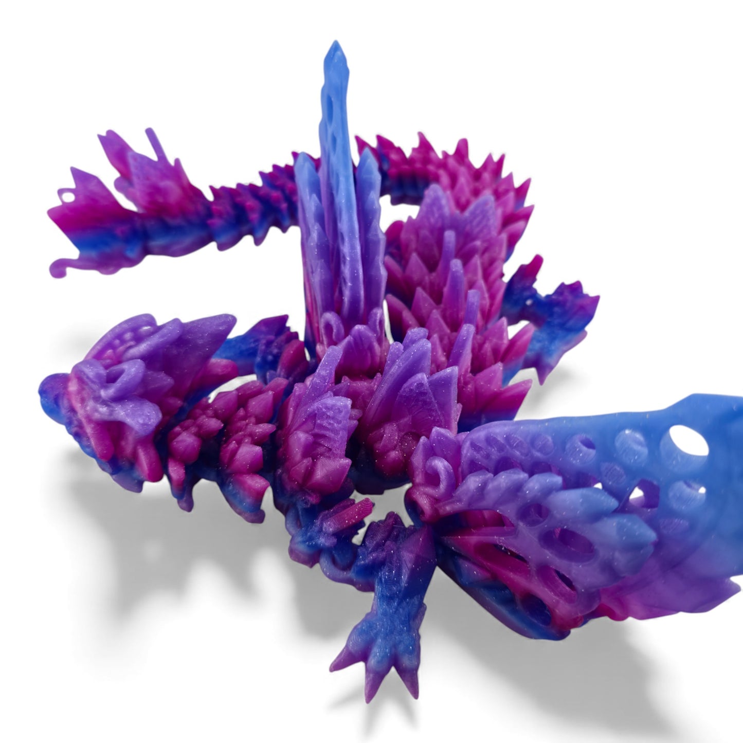 Fae Dragon – Twinkling Flower Lavender Gradient Articulated 3D Printed Fantasy Creature (Copy)