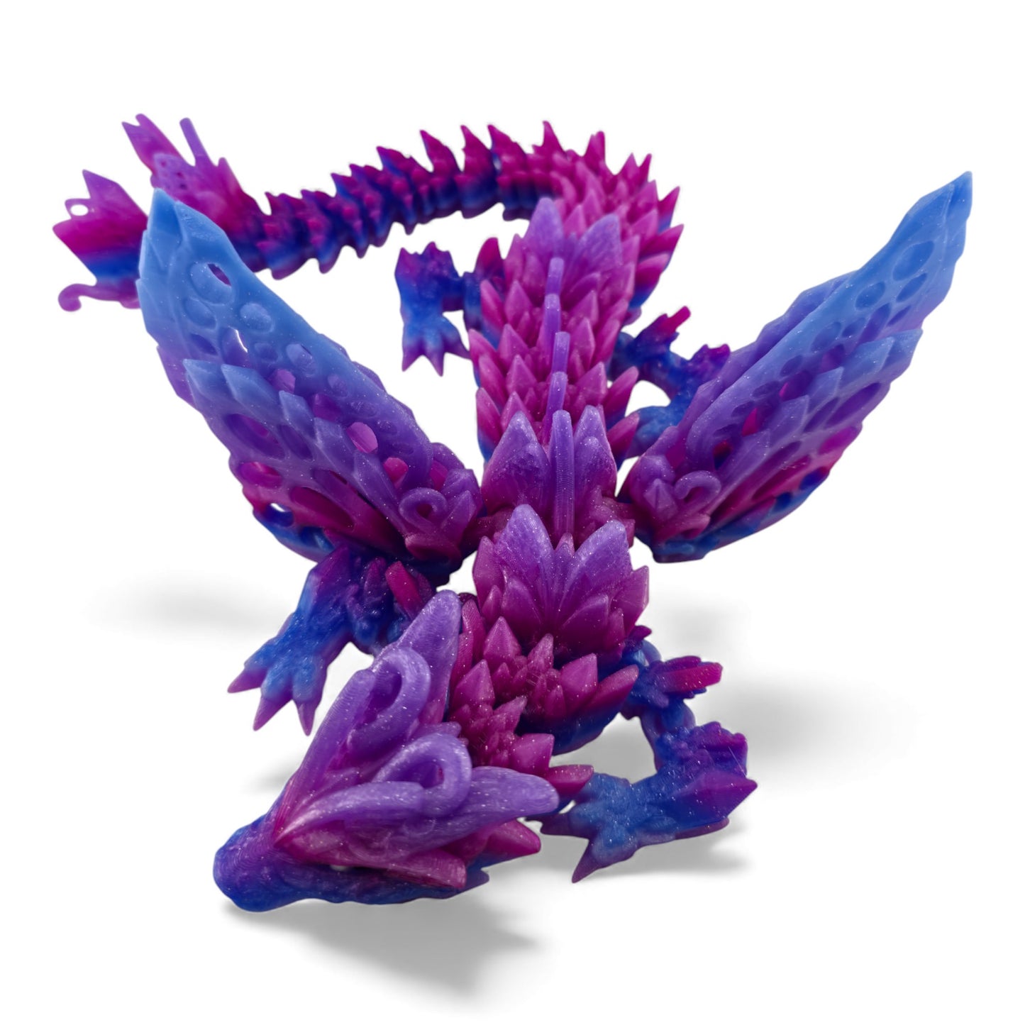 Fae Dragon – Twinkling Flower Lavender Gradient Articulated 3D Printed Fantasy Creature (Copy)